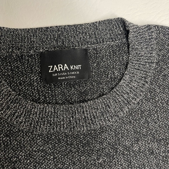 Zara Knit womens top size Small charcoal color - Picture 2 of 4